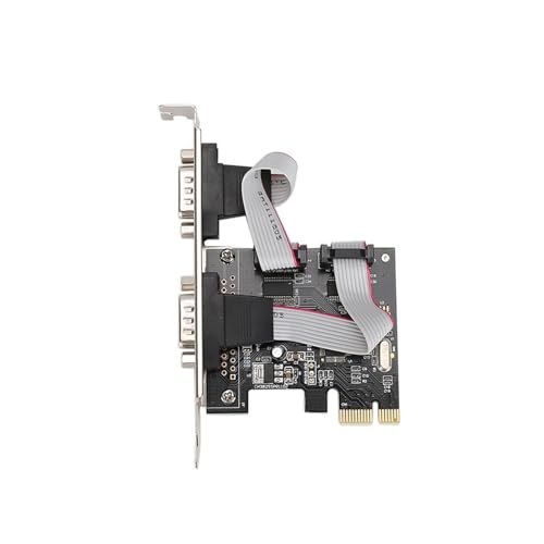 Tarjeta controladora PCI‑E a Doble Puerto Serie DB9 RS232, Adaptador PCI Express x1 con Chip WCH382L para y Linux, Velocidad de Datos de 230,4 Kbps, Compatible con