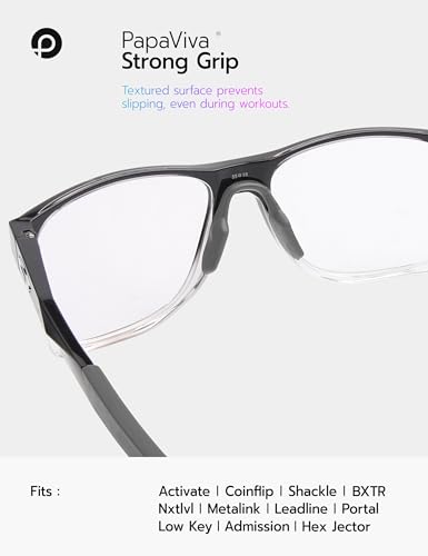 Image of 2 Pieces Replacement Nose Pads for Oakley Activate OX8173 / Activate Asian Fit OX8169F - Grey + Black Asian Fit