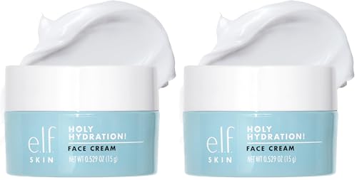 Image of e.l.f. SKIN Mini Holy Hydration! Face Cream, Moisturizer For Nourishing & Plumping Skin, Infused With Hyaluronic Acid, Vegan & Cruelty-Free, 0.529 Oz (Pack of 2)