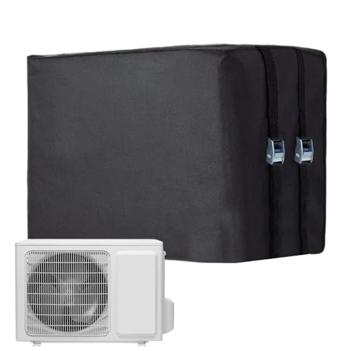 Klimaanlagen-Abdeckung Für Außengeräte Winter - Fenster Klimaanlage Abdeckung Wasserdicht,Isolierte Schutzabdeckung Mit Verstellbaren Schnallen...