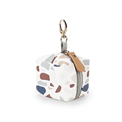 Image of MOMIGO Pacifier Case Bag - Pacifier Holder with Clip for Diaper Bag Stroller Purse Charm, Holds 2 Pacifiers Outdoor Travel (Colorful Stone)