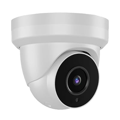 Tennoz 5MP Security Camera 4-in-1 TVI/CVI/AHD/CVBS 960H Analog CCTV Camera Security Dome Outdoor, 2.8mm Lens, 105° Wide Angle, 98ft Night Vision, IP66 Waterproof, Aluminum Metal Housing (White)