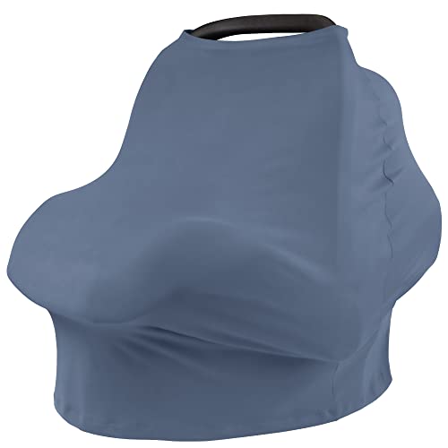 Image of Konssy Baby Car Seat Covers- Multi-use Carseat Canopy for Babies, Stretchy Infant Carseat Cover Boy, Shower Gifts for Unisex Boys and Girls