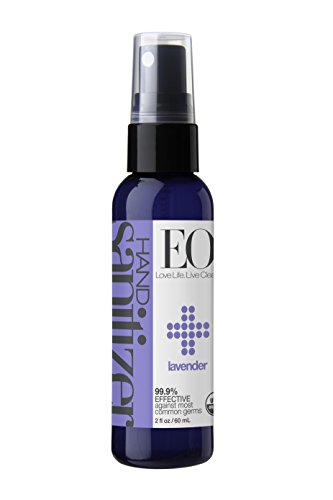 Image of EO Hand Sanitizer Spray, 2 Ounce (Pack of 2), French Lavender, Sugarcane Derived Alcohol with Essential Oils, TSA friendly