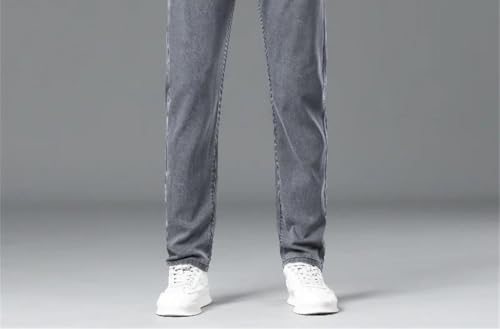 Men's Thin Jeans, Cool, Breathable, Comfortable Straight-Leg, Slightly Stretch Jeans2