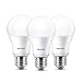 Produktbild Philips LED Lampe, Standardform, ersetzt 60W, E27, Warmweiß (2700 Kelvin), 806 Lumen, 3er Pack