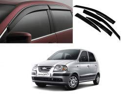 ARUN Car Rain Wind Door Visor Side Window Deflector Compatible for Hyundai Santro Xing (2005 to 2017), Black, Standard (8P3V2MCJ)