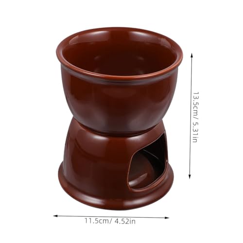 Set de 2 tazas de cerámica para fondue de queso y chocolate miniatura 2