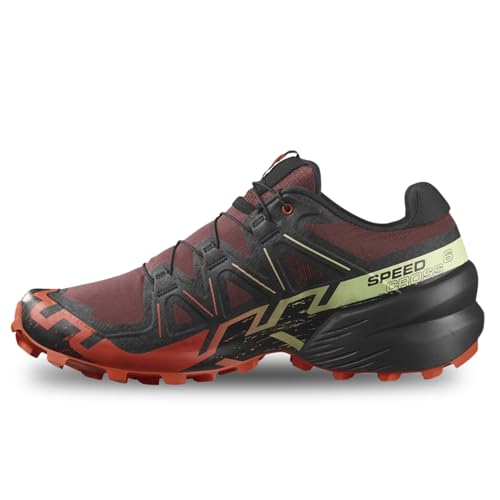 Image of Salomon Mens Speedcross 6 Rum Raisin /Cherry Tomato /Cognac 12 Medium