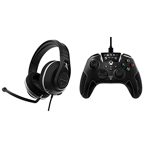 Turtle Seaside Recon 500 Wired Multiplatform Gaming Headset with Turtle Seaside Recon Wired Recreation Controller with Enhanced Audio