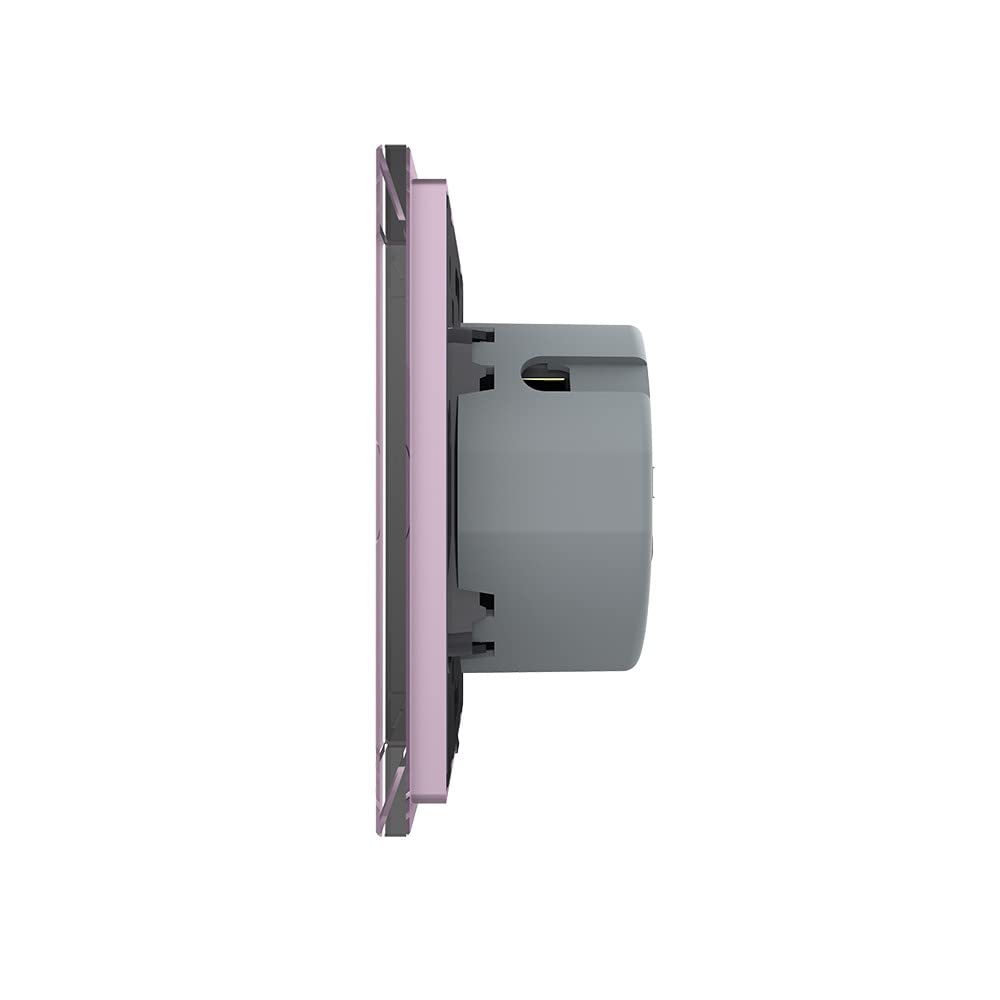 Wechselschalter Kreuzschalter Touch VL-C702S-17 Pink Bunt Rosa Lichtschalter Licht Schalter Wandschalter ein Fach an aus Glasrahmen Glas Blende