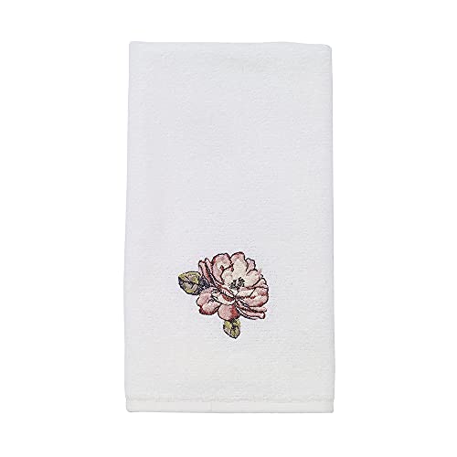Avanti Linens Butterfly Garden Collection Handtuch, Bestickt, Weiß