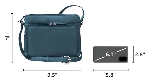Image of ili New York Genuine Leather Crossbody Bags for Women - Premium RFID Blocking Shoulder Bag Organizer with Adjustable Strap