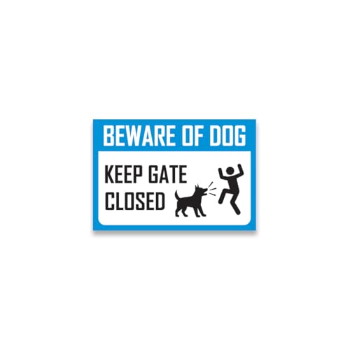 Zackzik Beware of Dog Sign Board for Gate, Fence, Wall – Caution Message for Intruders and Guests, Suitable for Outdoor Use (LIGHT BLUE)