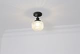 Phansthy Deckenleuchte Hängeleuchte Pendelleuchten Loft Pendelleuchte E27 Bad lampe für Korridor Kleine Zimmer Kitchen (Schwarz Farbe)