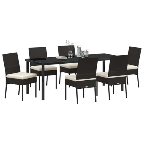 Ensemble de jardin 7 pièces en acier table chaises terrasse moderne - 4