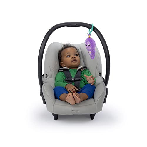 Image of Bright Starts Jingle Joy Reach & Rattle Toy for Stroller - Purple Sloth with Chime Sounds - Unisex, Newborn +