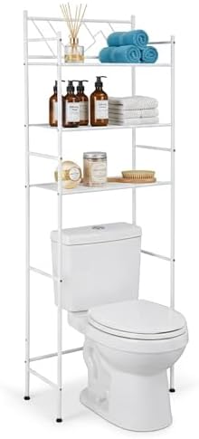 Home Zone Living Over-the-Toilet Bathroom Storage Organizer with ...