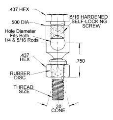 2 Ball Joint Assemblies 10-32 Thread Size