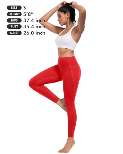 Image of ATHVOTAR Leggings with Pockets for Women, 7 Packs High Waisted Workout Tummy Control Yoga Pants