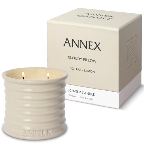Handmade-Ceramic-Scented-Candles-Cloudy-Pillow-Fig-Leaf-Lemon-Scented-Soy-Wax-Non-Toxic-2-Cotton-Wick-Large-Beige-Jar-Reusable-Natural-Aromatherapy-Luxury-Candle-for-Women-Men Handmade Ceramic Scented Candles Cloudy Pillow Fig Leaf Lemon Scented Soy Wax Non Toxic 2 Cotton Wick Large Beige Jar Reusable Natural Aromatherapy Luxury Candle for Women Men