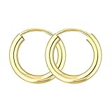 oro 750 8k SERVIZIO DI QUALITÀ - il pacchetto include: gli orecchini a cerchio in oro giallo 8 carati 333, un'etichetta del valore, un'elegante scatola di gioielli e la fattura. 30 giorni di diritto di revoca Top Service, gioielli di alta qualità Made in Germany.