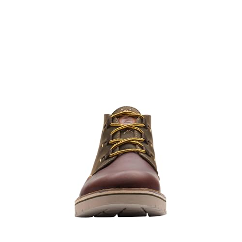 Clarks Men's Eastford Mid Chukka Boot, Dark Brown Combination, 10.5