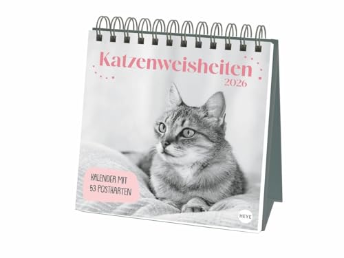 Katzen Weisheiten Premium-Postkartenkalender 2026: 53 Postkarten...