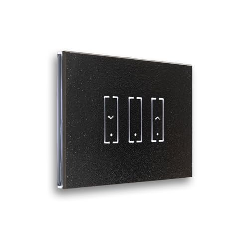 iotty i3S PLUS interruttore wifi smart per tende e tapparelle, placca touch in gres porcellanato retroilluminato, sensori temperatura e luminosità, monitoraggio consumi e qualità dell'aria esterna
