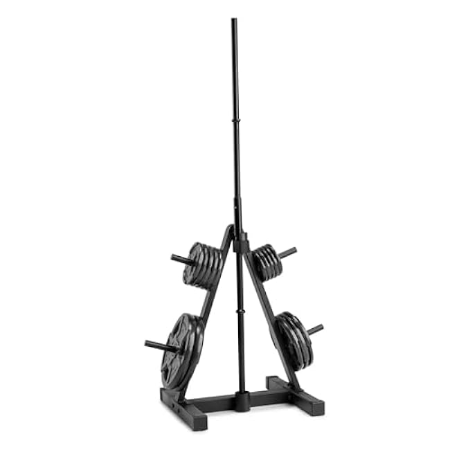 CAP Barbell Vertical Standard Weight Plate Tree Rack with Barbell Storage