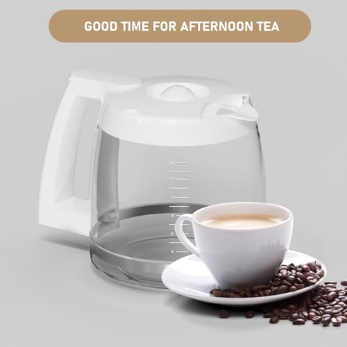 14-Cups Coffee Carafe Replacement Pot Compatible with Cuisinart Coffee Machine DCC-2200RC, DCC-2200, DCC-3200, DCC-3200P1, DCC-3200FR, DCC-2600, DCC-2800,DCC-1800FR CBC-7400 CBC-7000PC White by Shonshon - Image 5