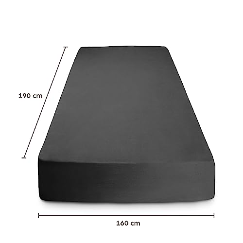 Drap Housse Flowen 120x190 Cm Microfibre Bleu Marine - Anti-Acarien, Hypoallergénique, Élastique 360° Pour Matelas Jusqu'à 30 Cm