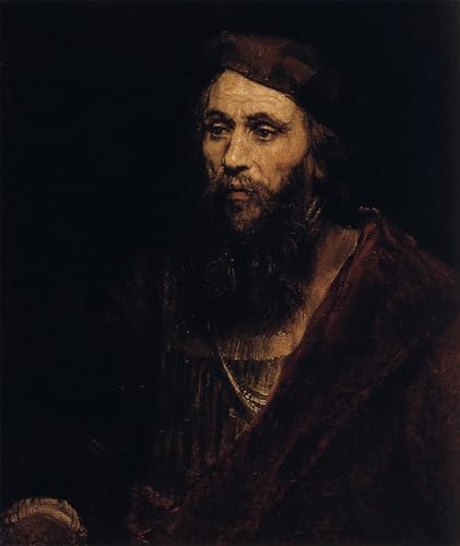 Portrait d'homme peinture sur toile style Rembrandt pour sublimer un mur de chambre vide