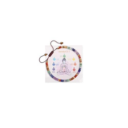 MagEnergy Chakra Armband für Damen – 7 Heilsteine für Meditation, Entspannung und Angstlinderung,Perfekte Geschenkidee
