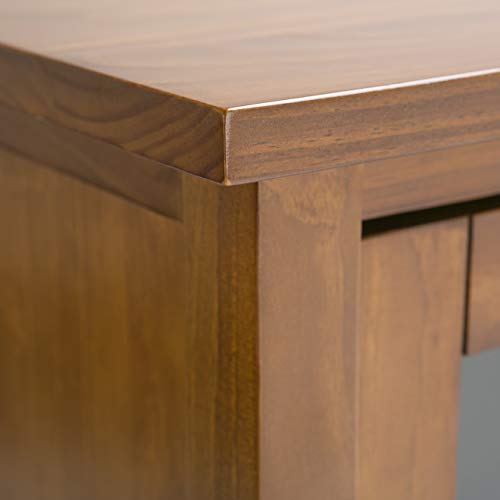 Simplihome AXCRWSH29-LGB Warm Shaker Solid Wood 23 Inch Wide Transitional High Storage Wine Rack Cabinet In Light Golden Brown thumb #7