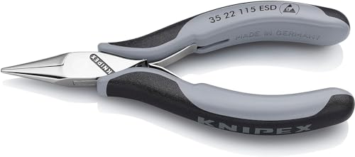 KNIPEX ESD精密用プライヤー 半丸 115mm 3522115ESD