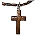 Hawaiian Koa Wood Small Cross Pendant Necklace
