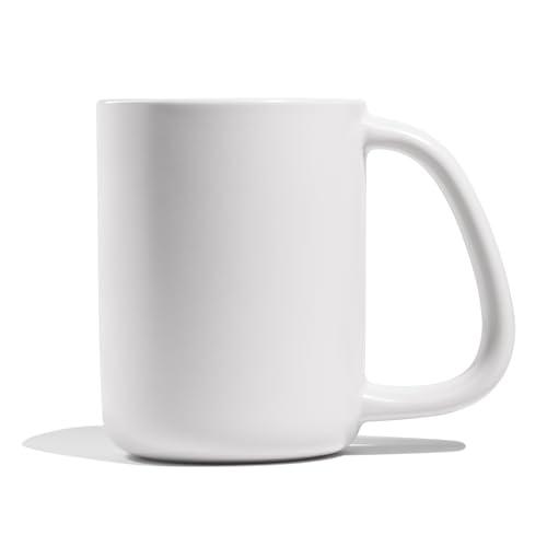 Taza de cerámica CURVD 12 oz blanca miniatura 1