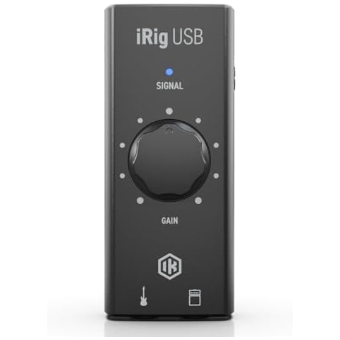 IK Multimedia iRig USB Guitar Audio Interface - 24-bit 48 kHz Music Recording Studio Equipment Include USB C Cable For iPad, Mac And PC, Guitar Accessories, Recording Device Cover