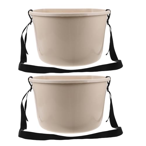 TIDTALEO 2 Pezzi Secchi per Raccolta Multifunzionale da Giardino 22 Lb 2 Pezzi con Cinghia Regolabile Cinghia Regolabile Cestini per Raccolta Frutta e Bacche Resistenti Anticorrosione