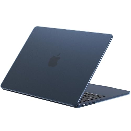 Image of EooCoo Case Compatible with MacBook Air 13 inch M5 2026-2022 M4 M3 M2 A3449 A3240 A3113 A2681, Matte Hard Shell Scratch Resistant Protective Cover for Mac Air 13.6 inch, Original Midnight