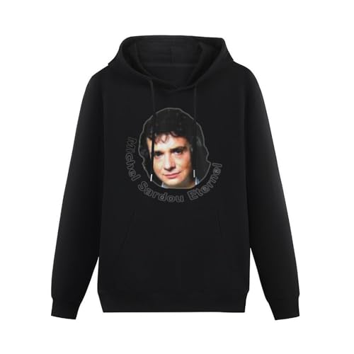 Photo de CHUNTUO Michel Sardou Eternal Black Hoodie Graphic Mens Sweatshirts Unisex Hooded 3XL