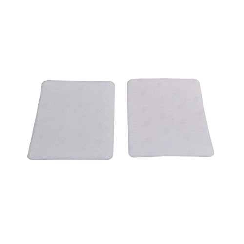 TFY Self Adhesive Hook & Loop Fastening Tape Patch - 6 x 4 in (White)