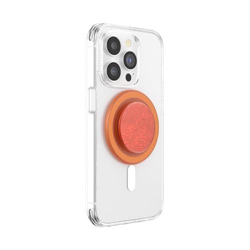 Image of PopSockets Phone Grip for MagSafe, Magnetic Holder, Phone Stand, Orange - Topo
