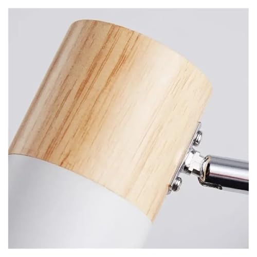 Lámpara de pared para dormitorio que ahorra espacio con brazo plegable y extensible blanco 6