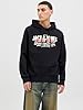 JACK & JONES Men's Hoodies Pullover Sweat Cool Logo Design Long Sleeve Sweatshirt for Men, Black Colour, UK Size - M #2