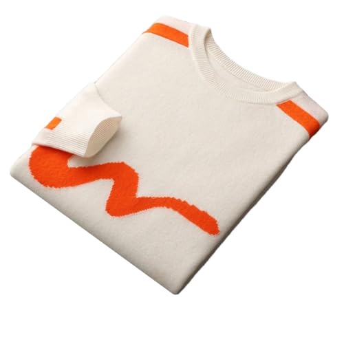 Men's Sweater Wool Round Neck Top Knitted Pullover Long Sleeved Base Sweater