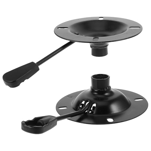 PRETYZOOM Piezas de Repuesto para Sillas de Oficina Base Giratoria de Hierro de 2 MM de Grosor Placa Giratoria de 10X10 CM Juego de 2 Unidades Mecanismo Práctico Accesorio para