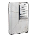 Hamilton Hills Contemporary Polished Metal Wall Mirror | Glass Panel Silver Framed Rounded Corner Deep Set Design | Mirrored Rectangle Hangs Horizontal or Vertical (22