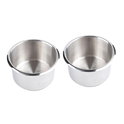 CHILDWEET 2pcs Boat Coaster Rv Accessories Cup Holder Drinks Can Holder Recessed Can Holders Cup Storage Holders for Rv Marine Sofa Stainless Steel